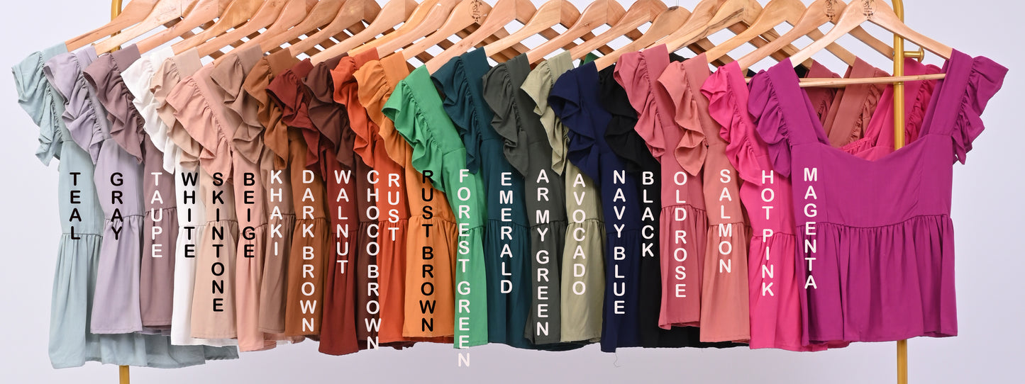 Ruffle Sleeves Top