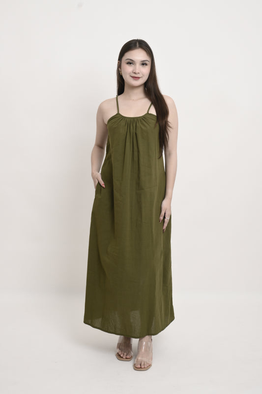 Cotton Linen Maxi Dress