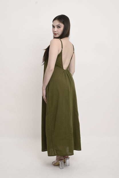 Cotton Linen Maxi Dress