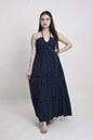 Polka Tie-Back Maxi Dress