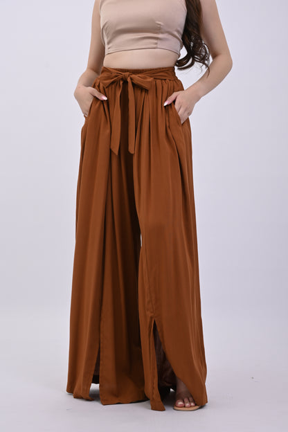 Slit Wide-Leg Pants
