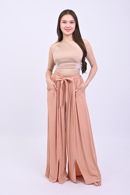 Slit Wide-Leg Pants