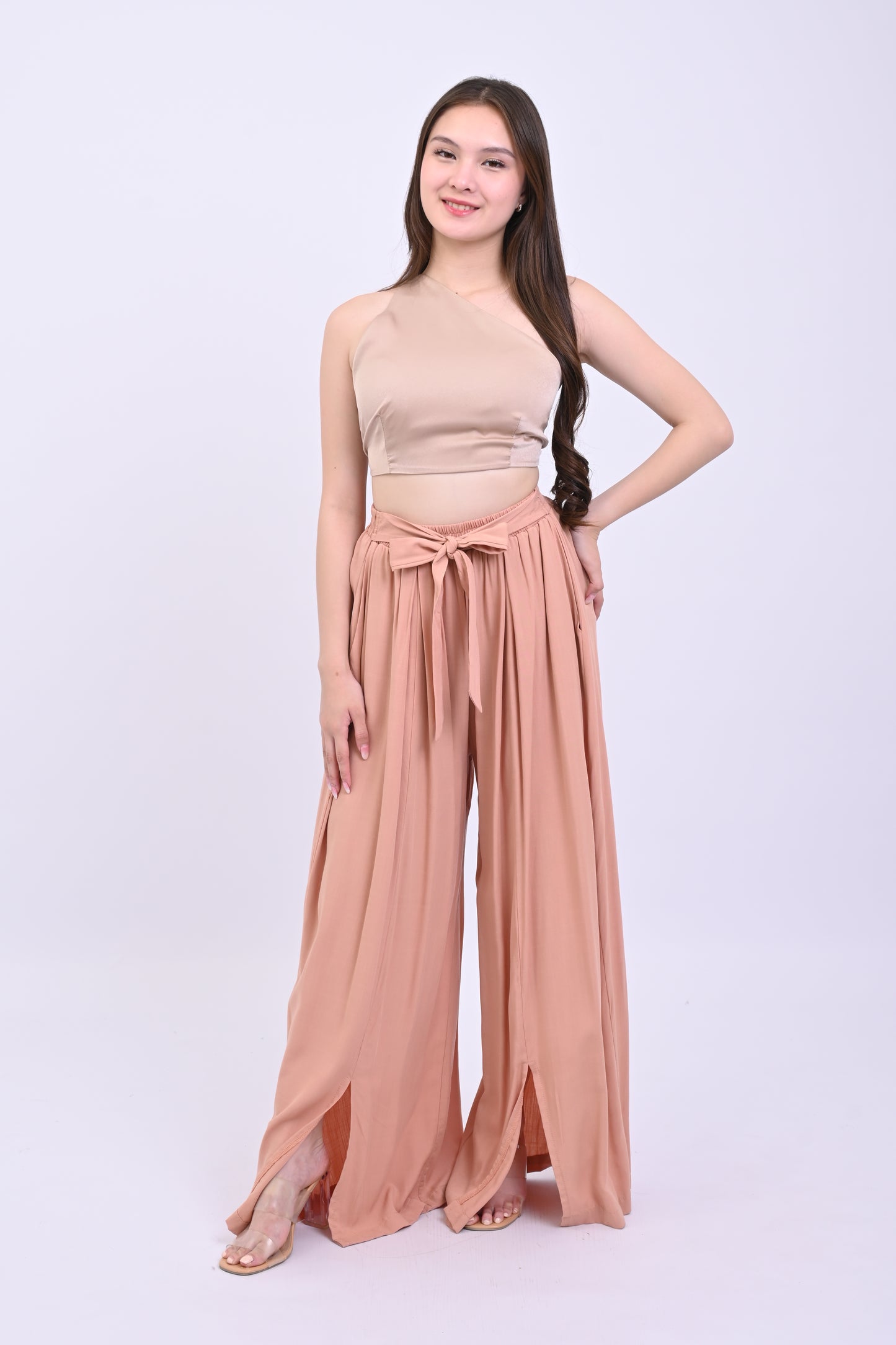 Slit Wide-Leg Pants