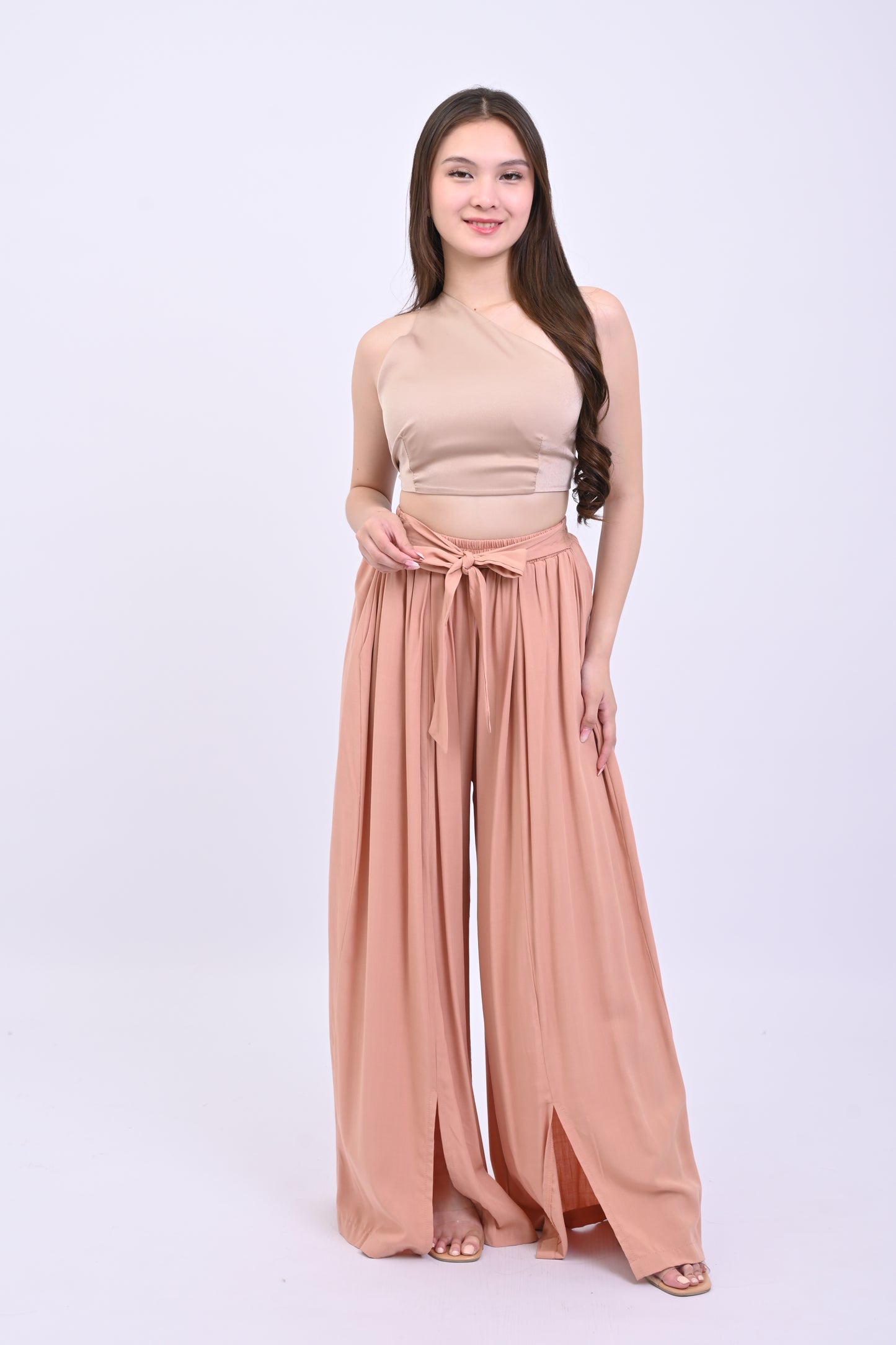Slit Wide-Leg Pants