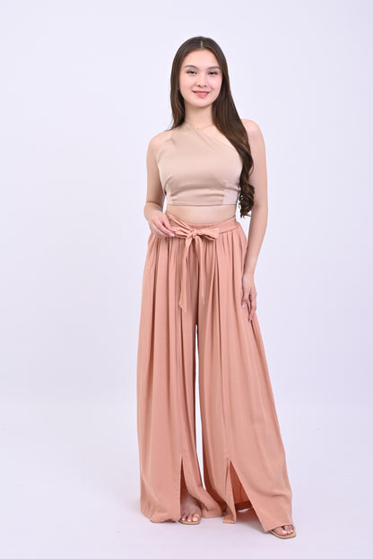 Slit Wide-Leg Pants