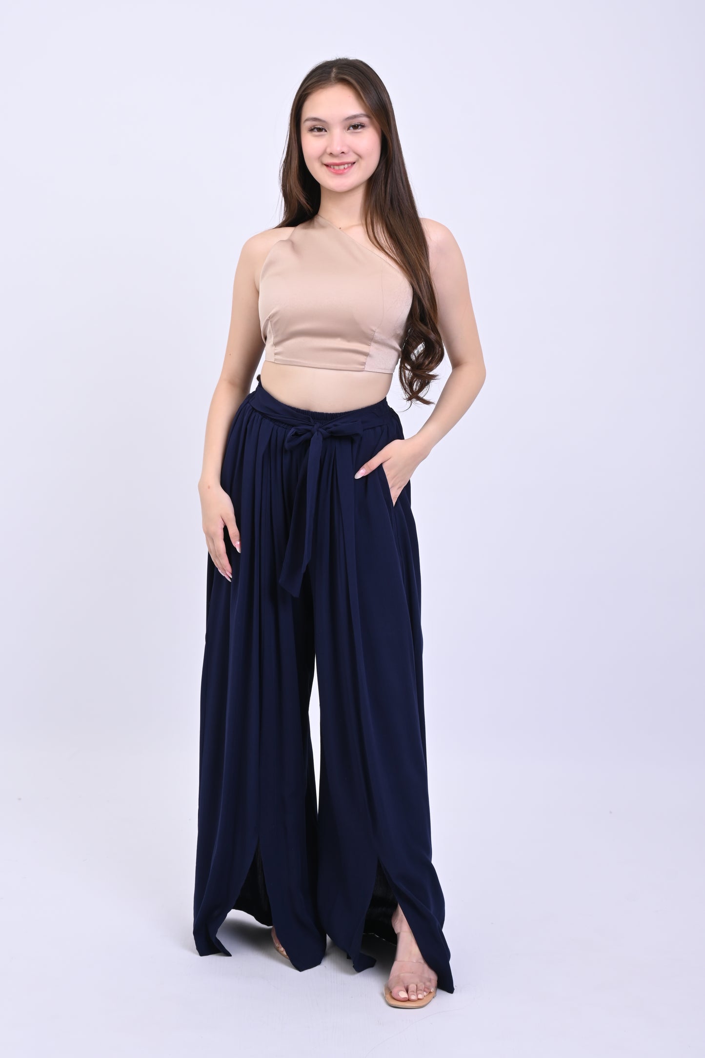 Slit Wide-Leg Pants