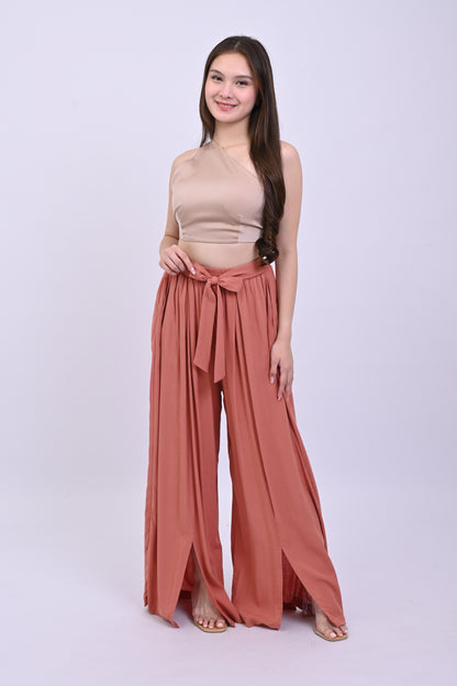 Slit Wide-Leg Pants
