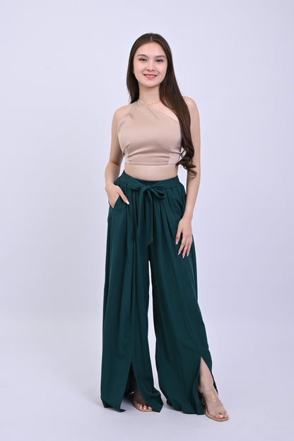 Slit Wide-Leg Pants