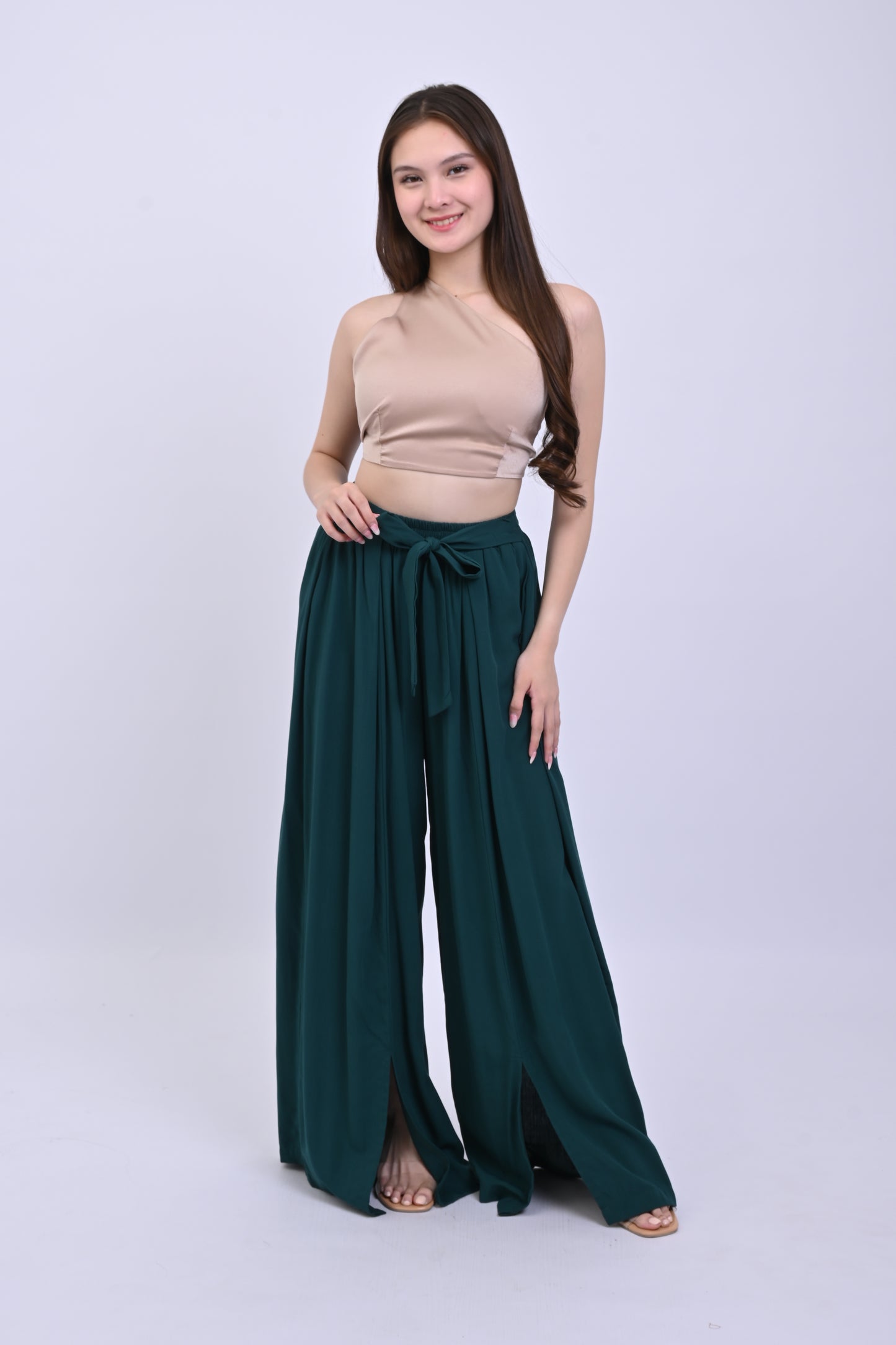 Slit Wide-Leg Pants