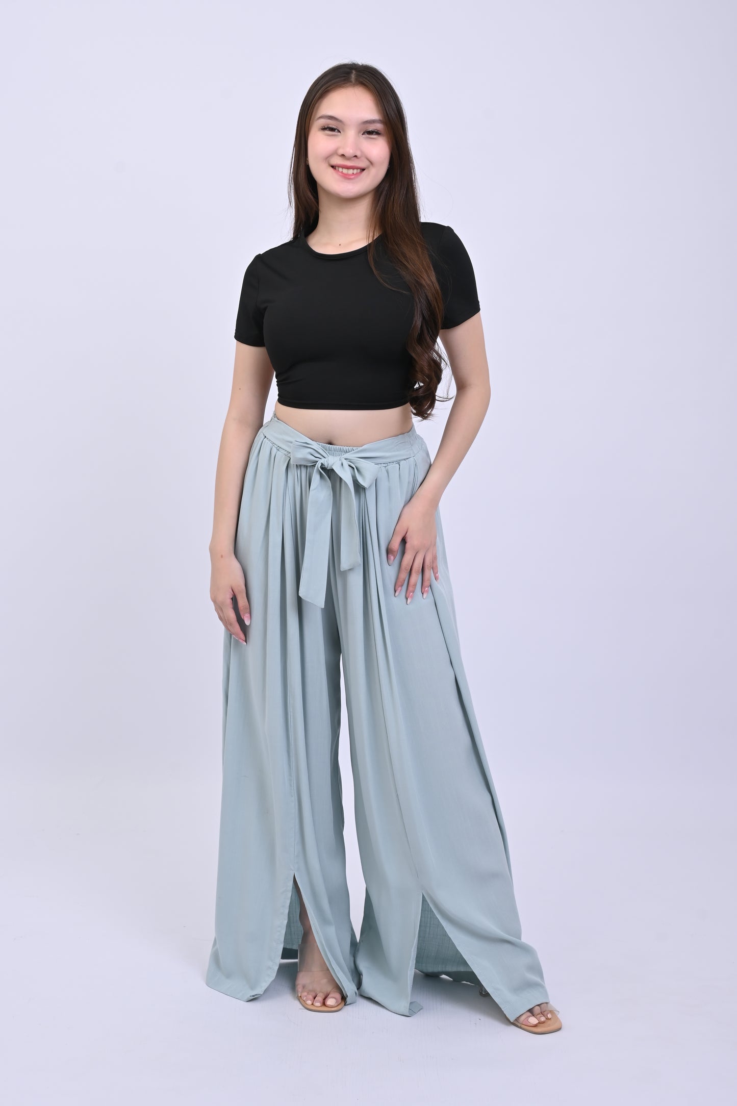 Slit Wide-Leg Pants