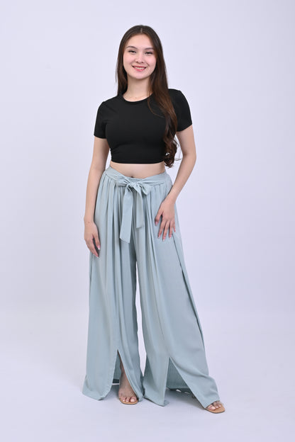 Slit Wide-Leg Pants