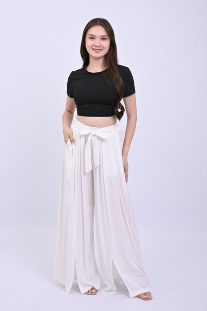 Slit Wide-Leg Pants