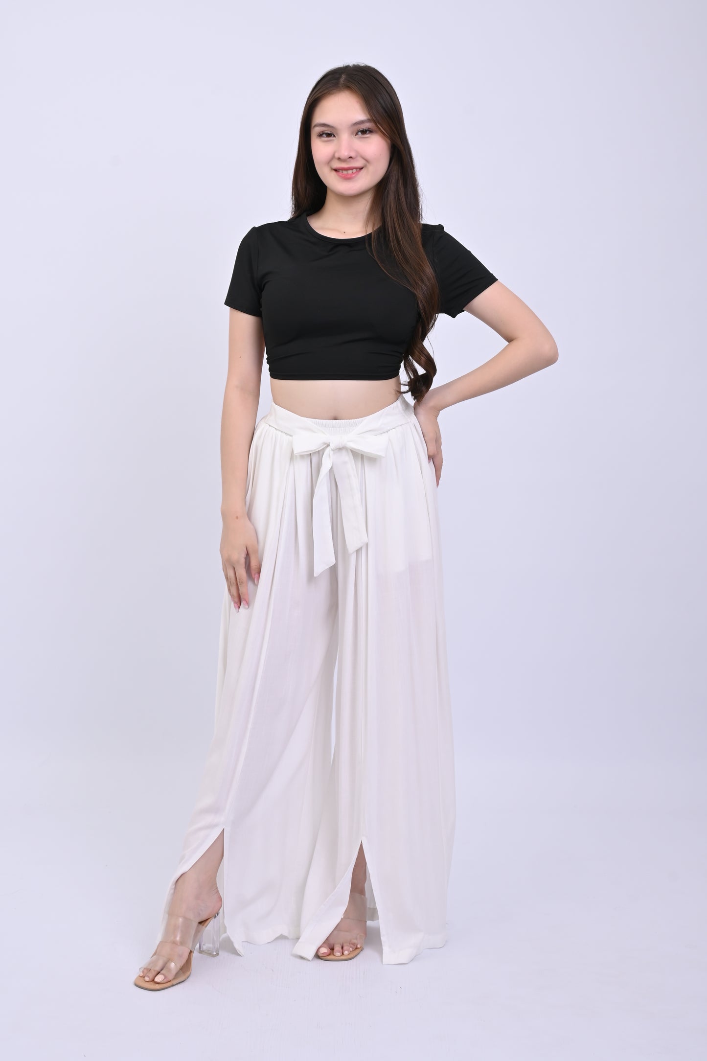 Slit Wide-Leg Pants