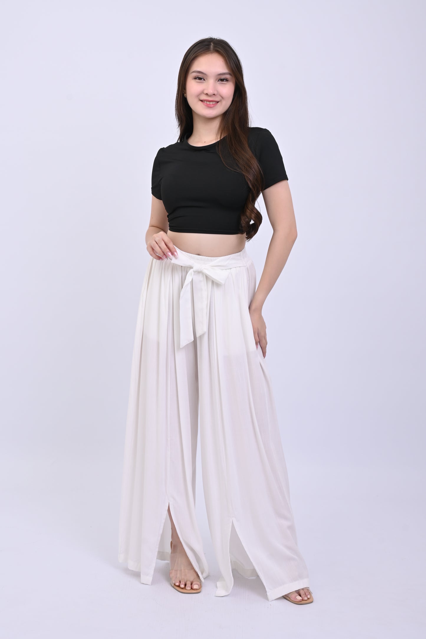 Slit Wide-Leg Pants