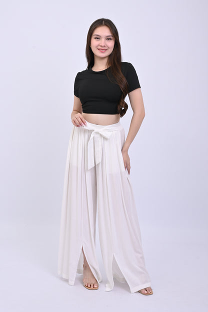 Slit Wide-Leg Pants
