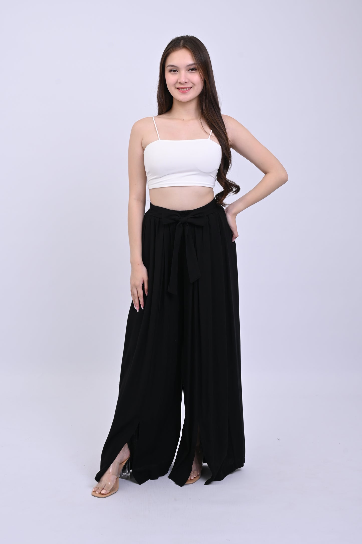 Slit Wide-Leg Pants