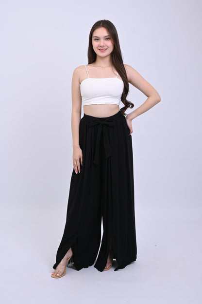 Slit Wide-Leg Pants
