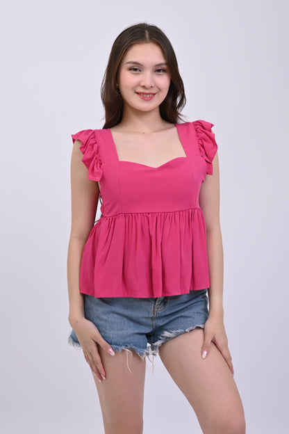 Ruffle Sleeves Top