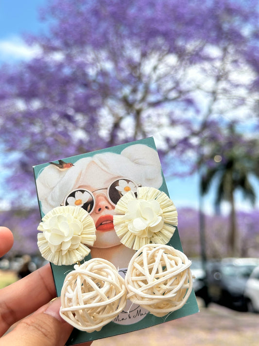 Flower Bamboo Earrings