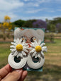 Sun-Kissed Daisy Hoop Earrings