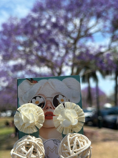 Flower Bamboo Earrings