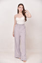 Wide-Leg Button Pants