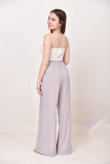 Wide-Leg Button Pants