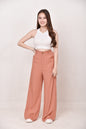 Wide-Leg Button Pants