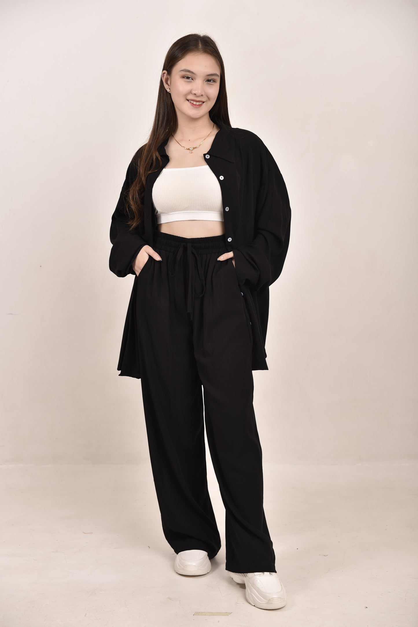 Long Sleeves Polo Coords Set