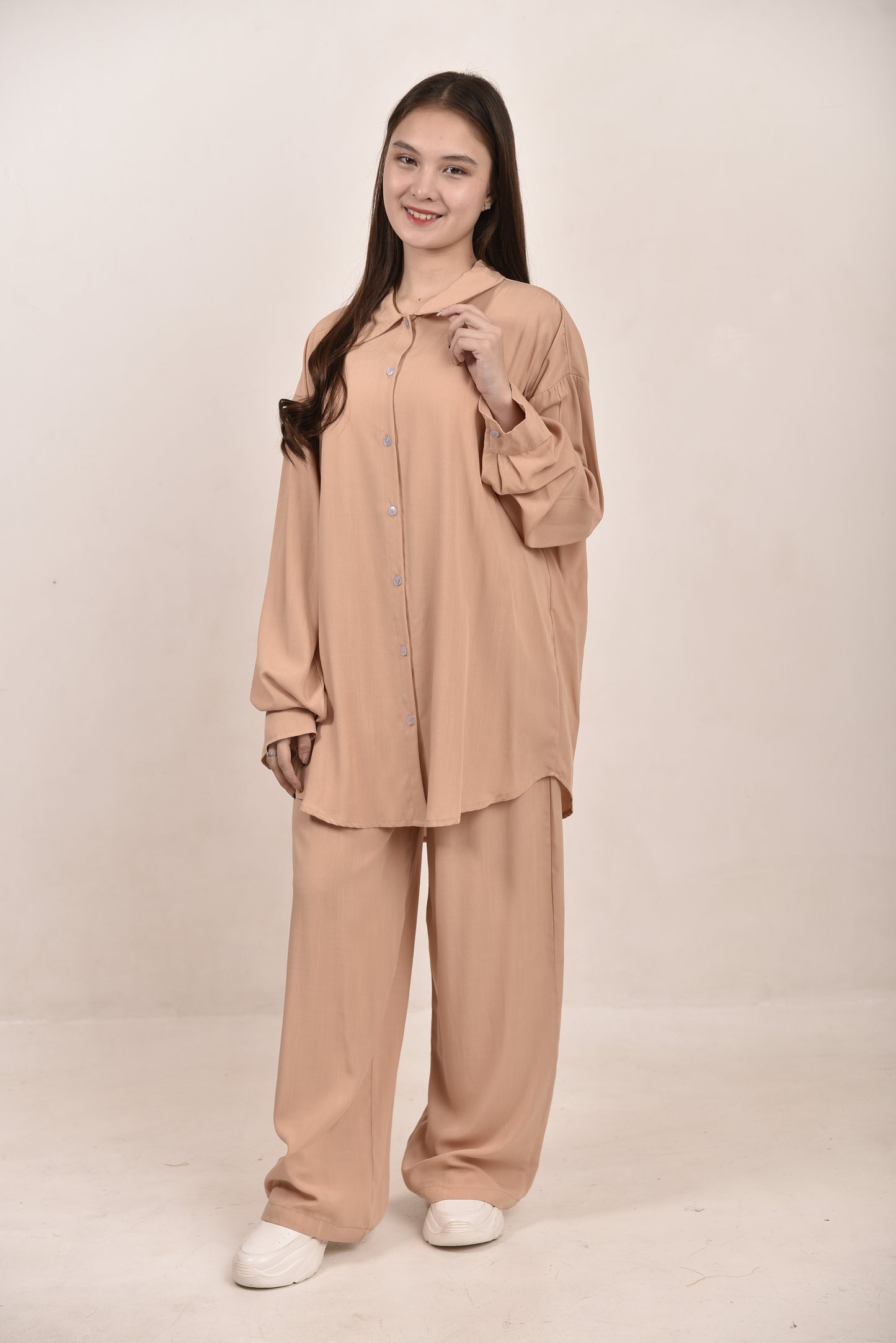 Long Sleeves Polo Coords Set