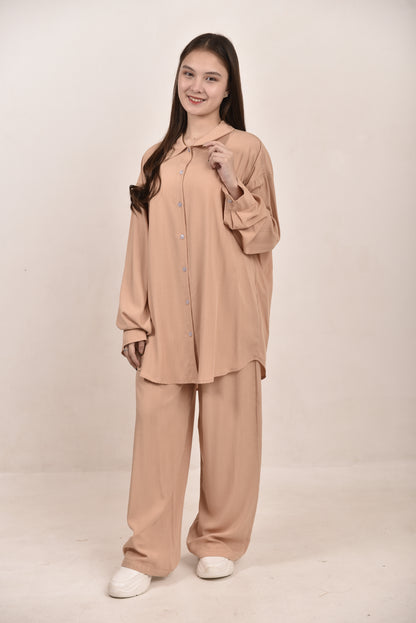 Long Sleeves Polo Coords Set