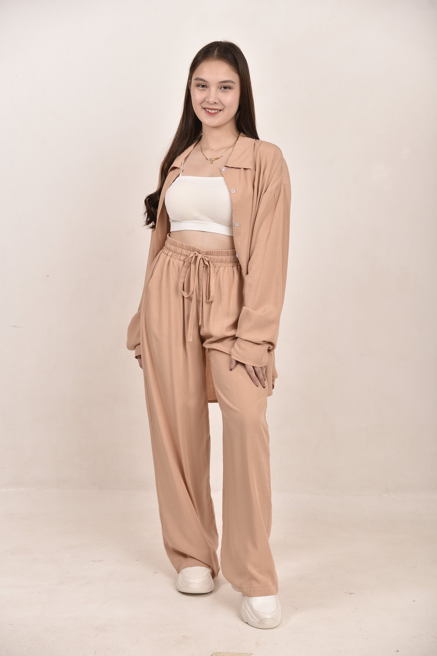 Long Sleeves Polo Coords Set