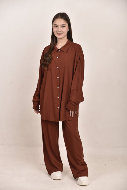 Long Sleeves Polo Coords Set