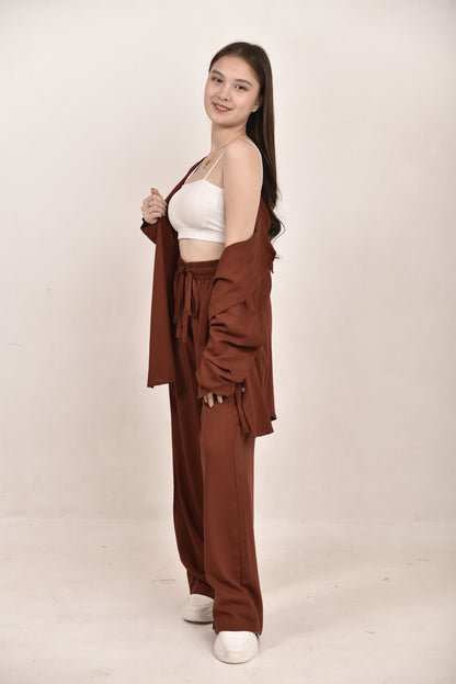 Long Sleeves Polo Coords Set